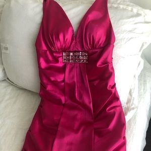 Hot pink cocktail dress
